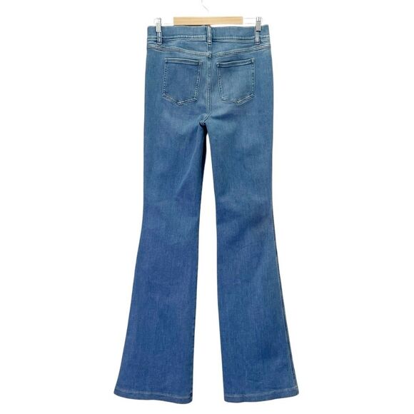 NWT SPANX Flare Jeans Size Large Tall Stonewashed Blue Pull-On Stretch Denim NEW - Picture 3 of 13
